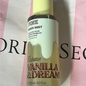 Victoria's Secret Yellow Body Mist Vanilla & Dream Creme